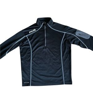 Ping Black 1/4 zip pullover long sleeve